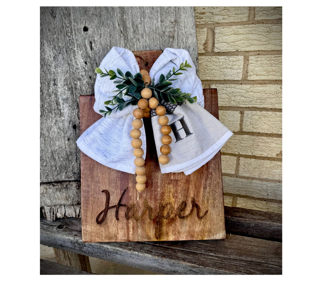 Custom Monogram Cutting Board