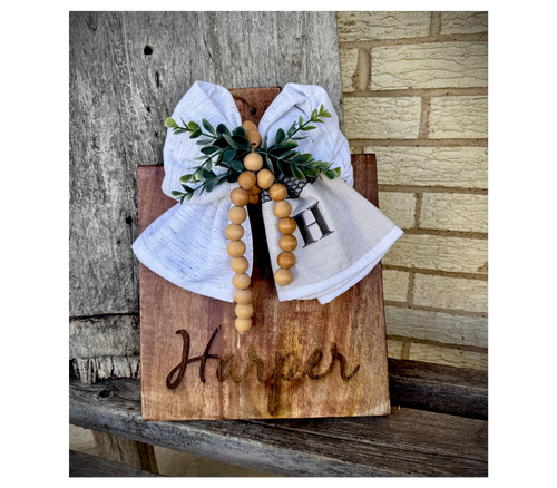 Maple Stocking Name Tags – Personalized Laser-Cut Wood – The Blended ...