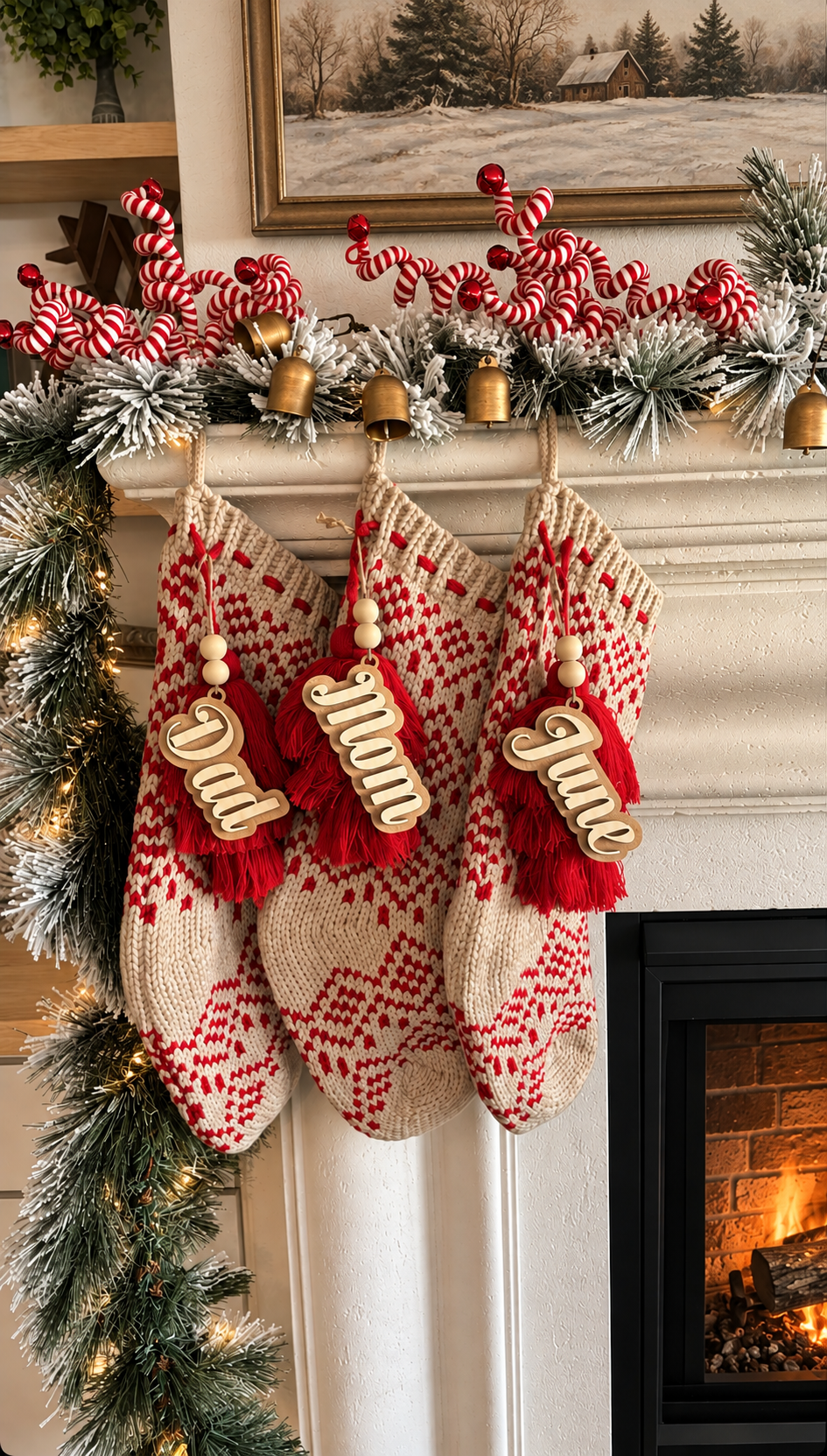 Maple Stocking Name Tags