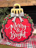 Merry & Bright Ornament Sign 16.5"