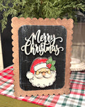 Merry Christmas Santa Head Interchangeable Sign 8.5"