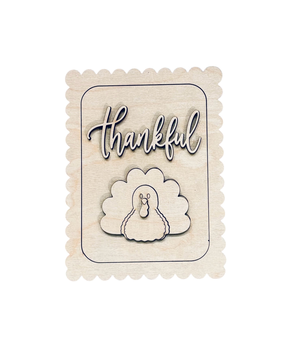 Thankful Turkey Interchangeable Sign 8.5"