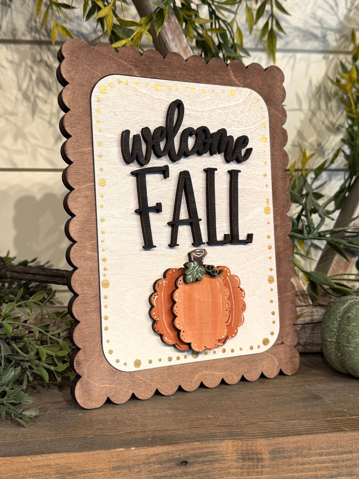 Welcome Fall Interchangeable Sign 8.5"