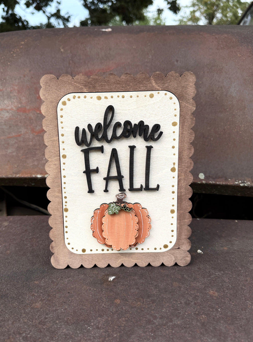 Welcome Fall Interchangeable Sign 8.5"