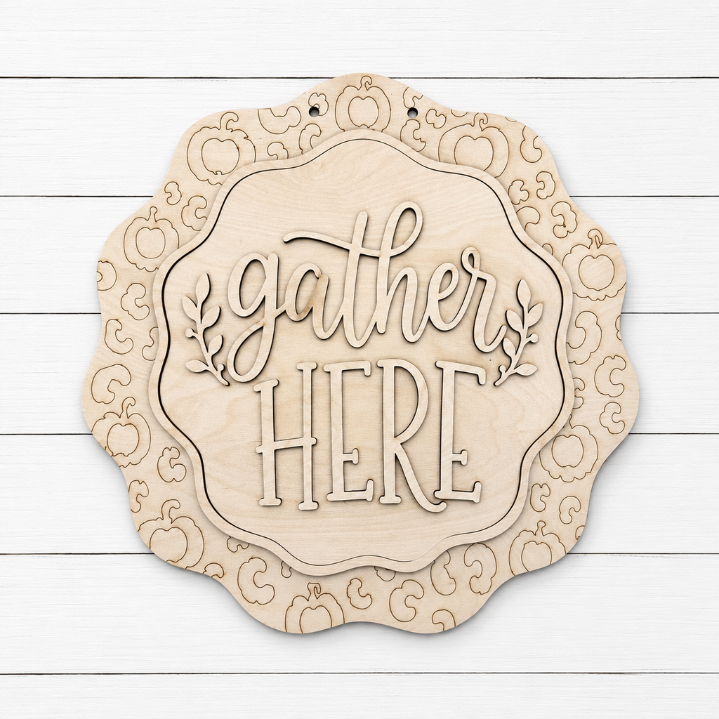Gather Here Door Hanger DIY Kit 13"
